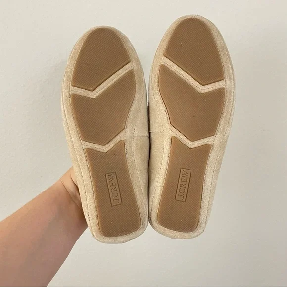 J. Crew Light Khaki Suede Driving Loafers Size 5 - Picture 4 of 10